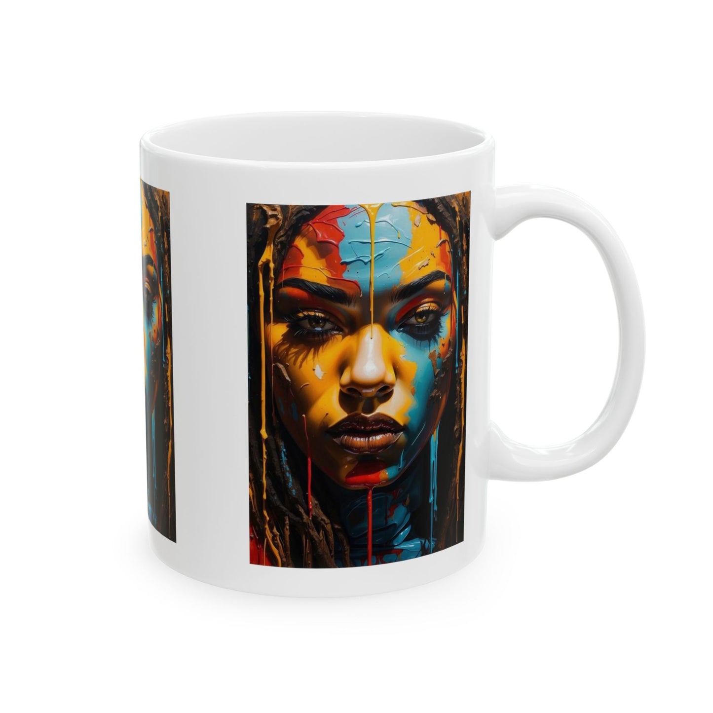 Filthy Beauty | Black Hippie | Abstract | Colorful | Trendy | Artwork | Coffee | Tea | Hot Chocolate | 11oz | White Mug