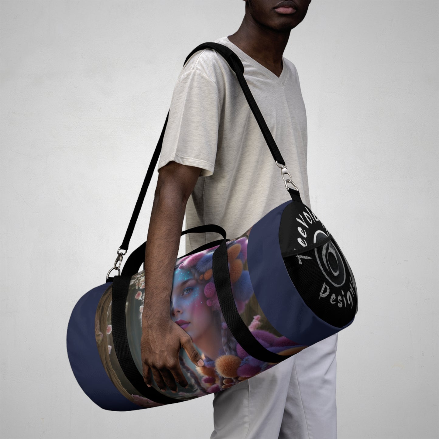 Whimsical Floral Duffel Bag - Stylish Gym & Travel Tote for Women