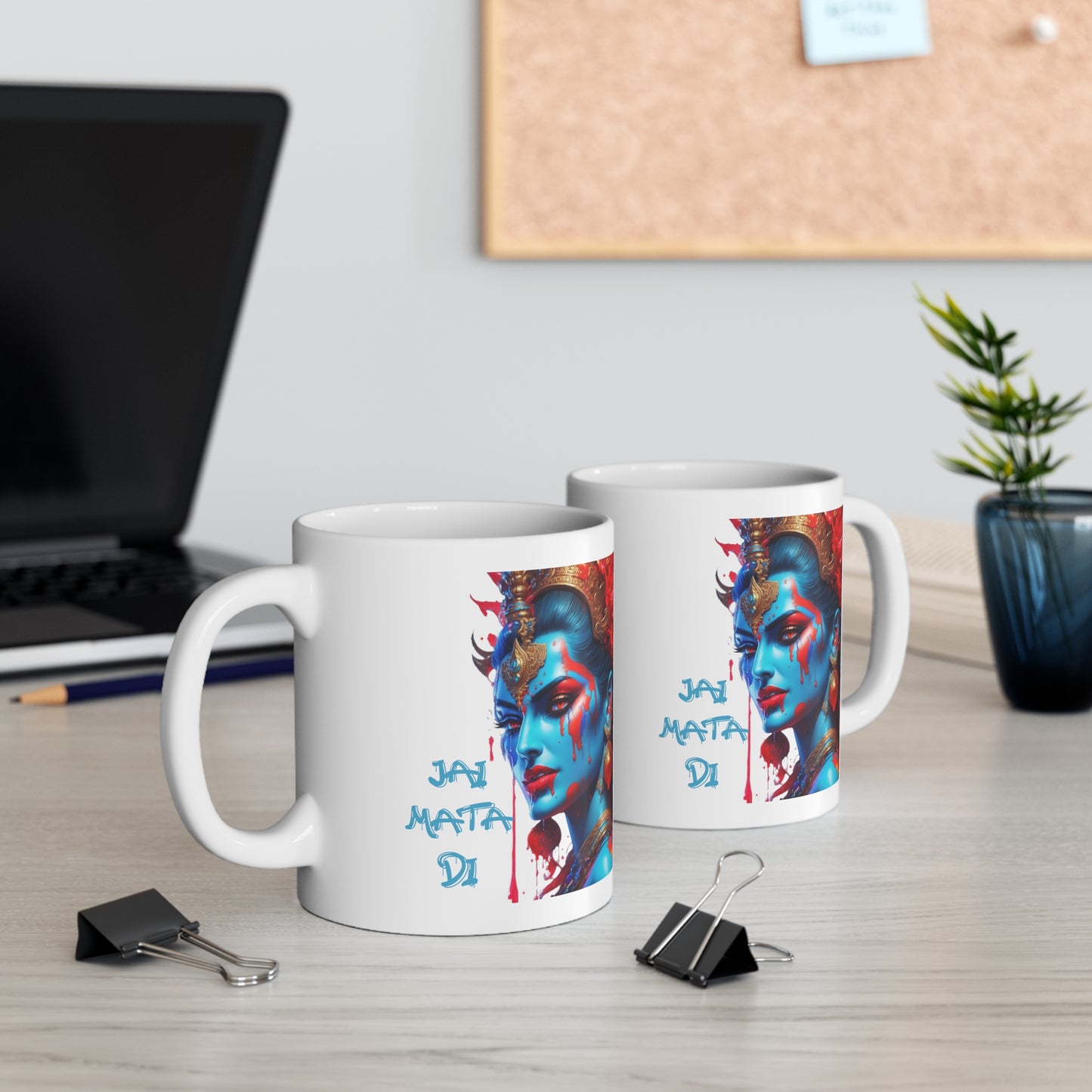 Maa Kali Mug | Jai Mata Di | Hindu Gift | The Black Mother | Spiritual | Coffee | Tea | Hot Chocolate | Goddess | Victory To The Mother Goddess | Ceramic Mug |11oz