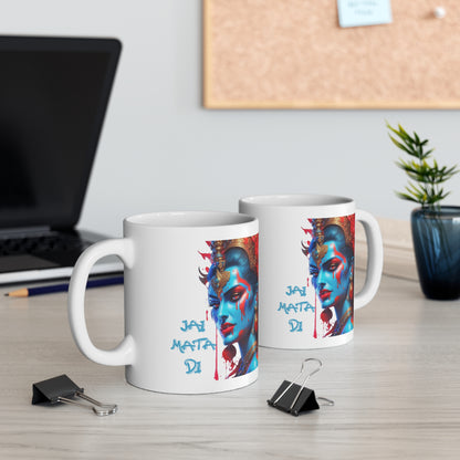 Maa Kali Mug | Jai Mata Di | Hindu Gift | The Black Mother | Spiritual | Coffee | Tea | Hot Chocolate | Goddess | Victory To The Mother Goddess | Ceramic Mug |11oz