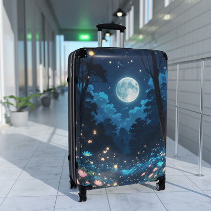 Moonlit Forest Suitcase - Stylish Travel Luggage with Dreamy Design