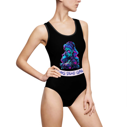 Living Dead Girl Women's Classic One-Piece Swimsuit for Halloween & Summer Fun