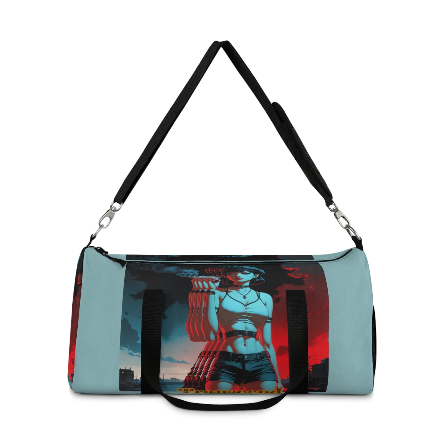 Transcend Fear Duffel Bag - Bold Graphic Design for Travel and Gym