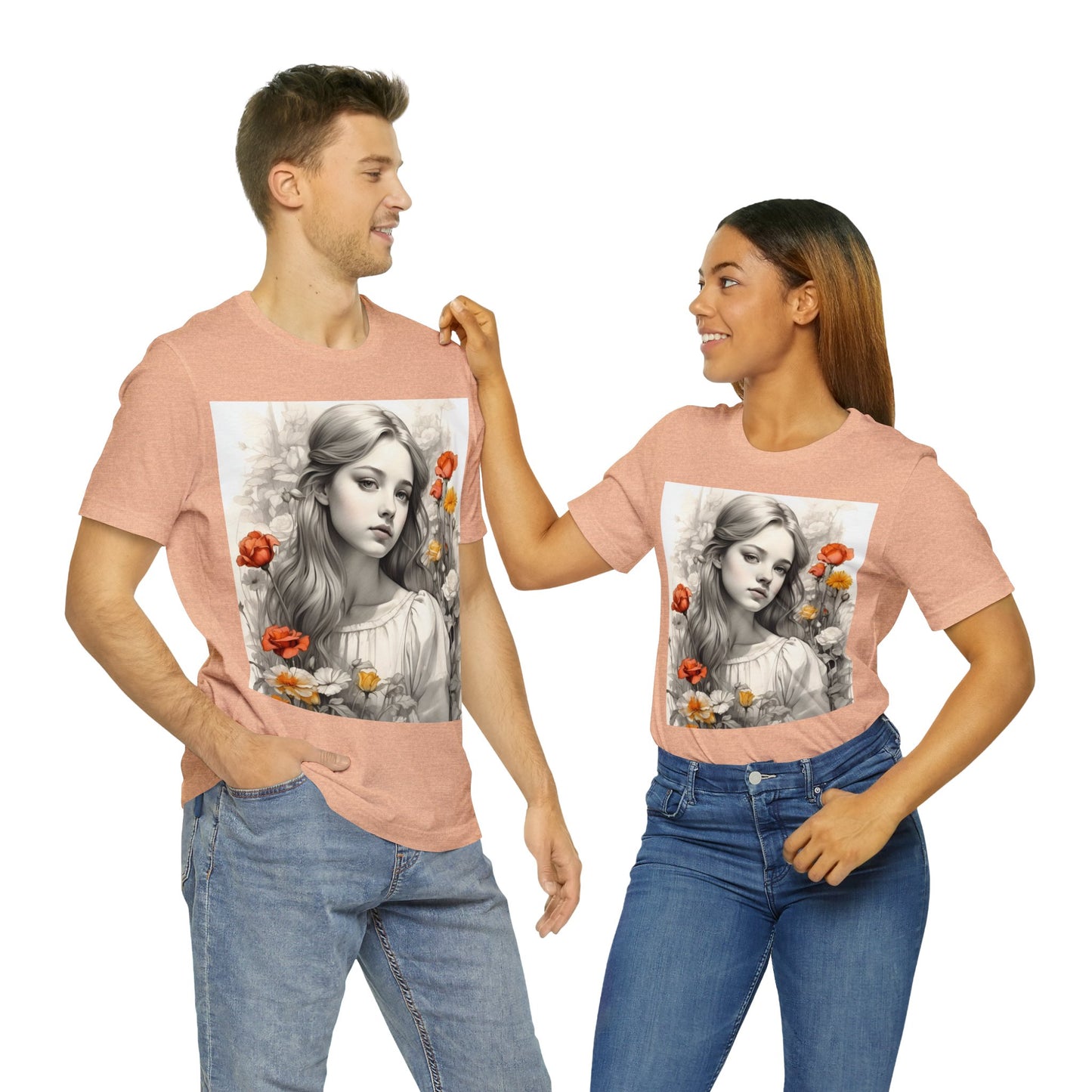 Flower Girl | Dainty | Coquette | Cottagecore | HD Graphic | Quaint | Wholesome | Wildflowers | Unisex | Men's | Women's | Tee | T-Shirt