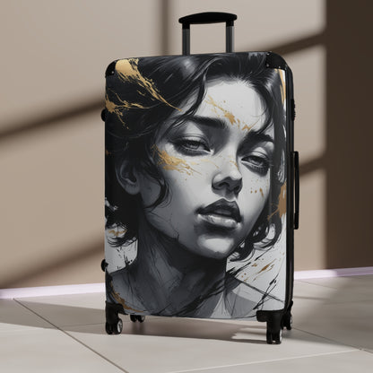 Artistic Carry-On Suitcase with Elegant Design
