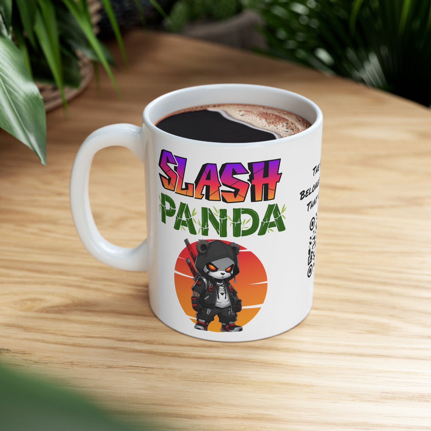 Slash Panda | Cute | Comic Book | Anime | Manga | Coffee | Tea | Hot Chocolate | 11oz | White Mug