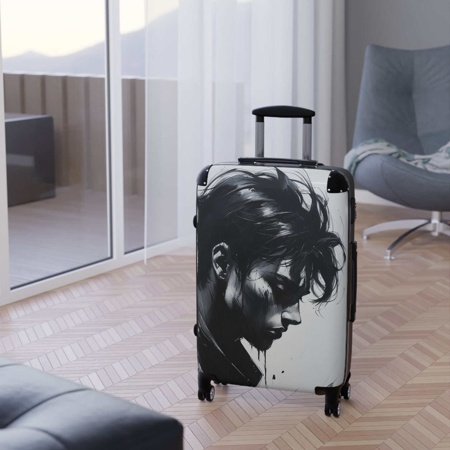 Anime Lover's Suitcase - Bold Graphic Design for Adventurers