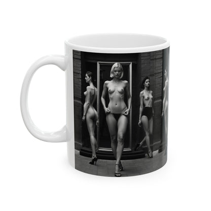 Black And White Beauties | Photorealism | Art | Nudes| Models | Fashion | HD Graphics | Coffee | Tea | Hot Chocolate | 11oz | White Mug