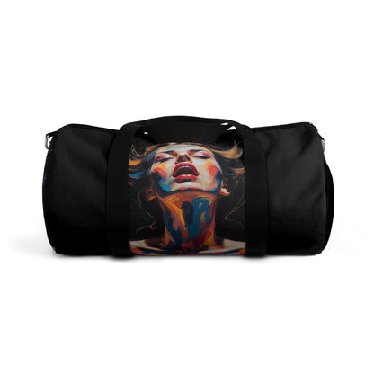 Artistic Expression Duffel Bag - Colorful Portrait Design for Gym & Travel