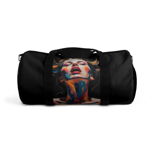 Artistic Expression Duffel Bag - Colorful Portrait Design for Gym & Travel