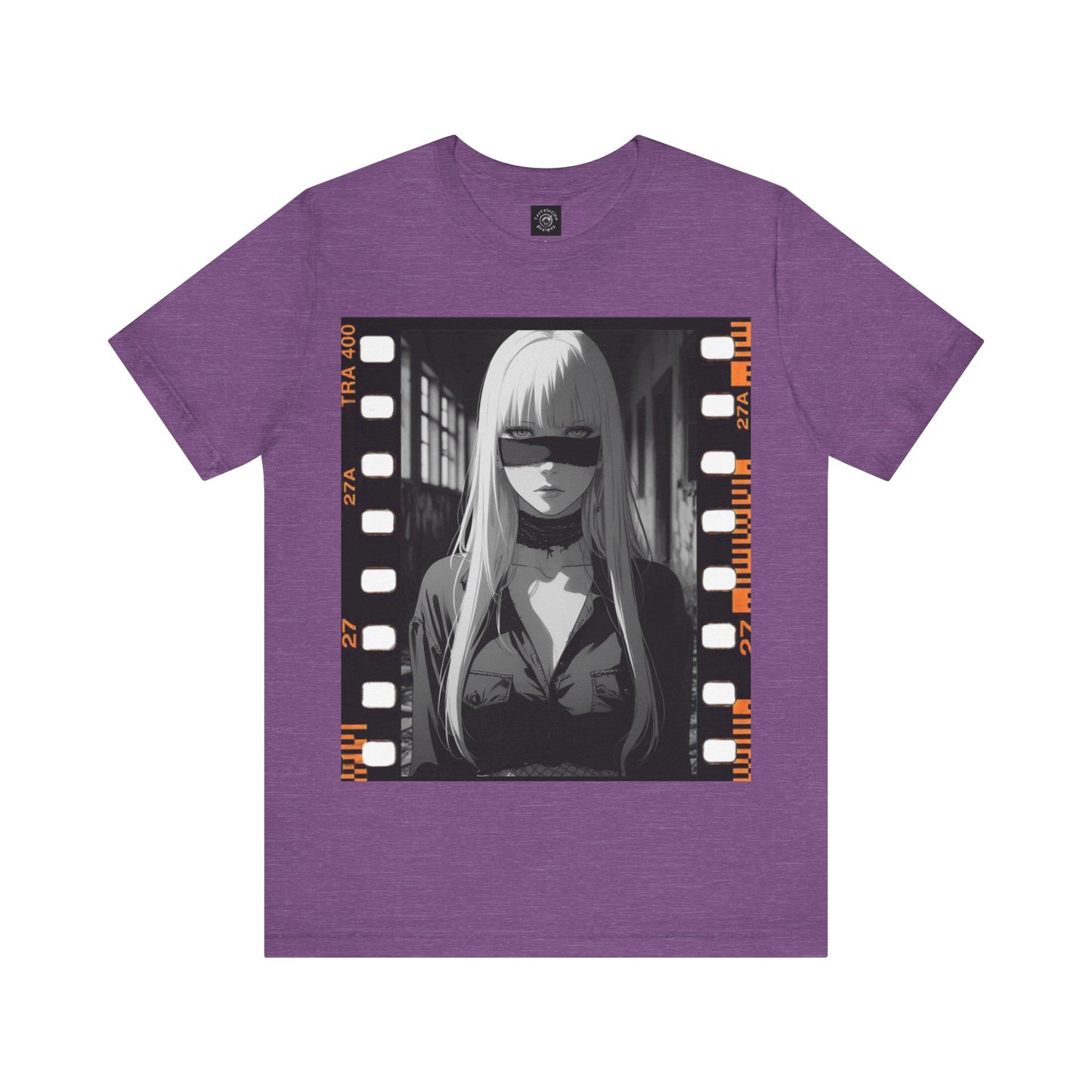 Vintage Style Unisex Jersey Tee with Edgy Filmstrip Design
