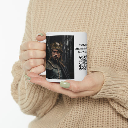 Uneasy Lies The Head | HD Graphic | King | Medieval | Coffee | Tea | Hot Chocolate | 11oz | White Mug
