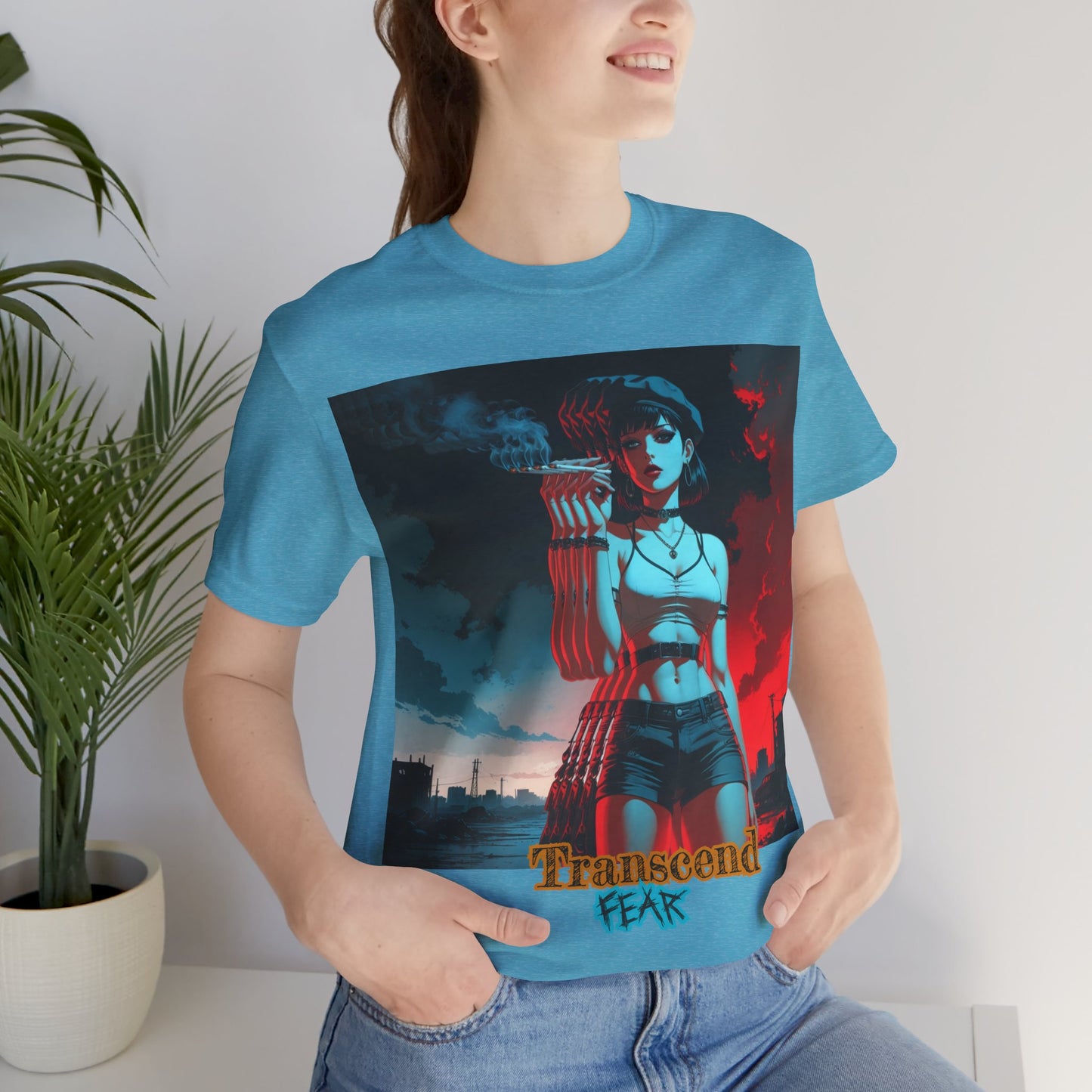 Transcend Fear Graphic Tee - Unisex Jersey Short Sleeve T-Shirt