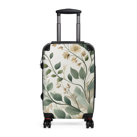 Botanical Print Suitcase for Travel Enthusiasts - Perfect for Vacations & Getaways