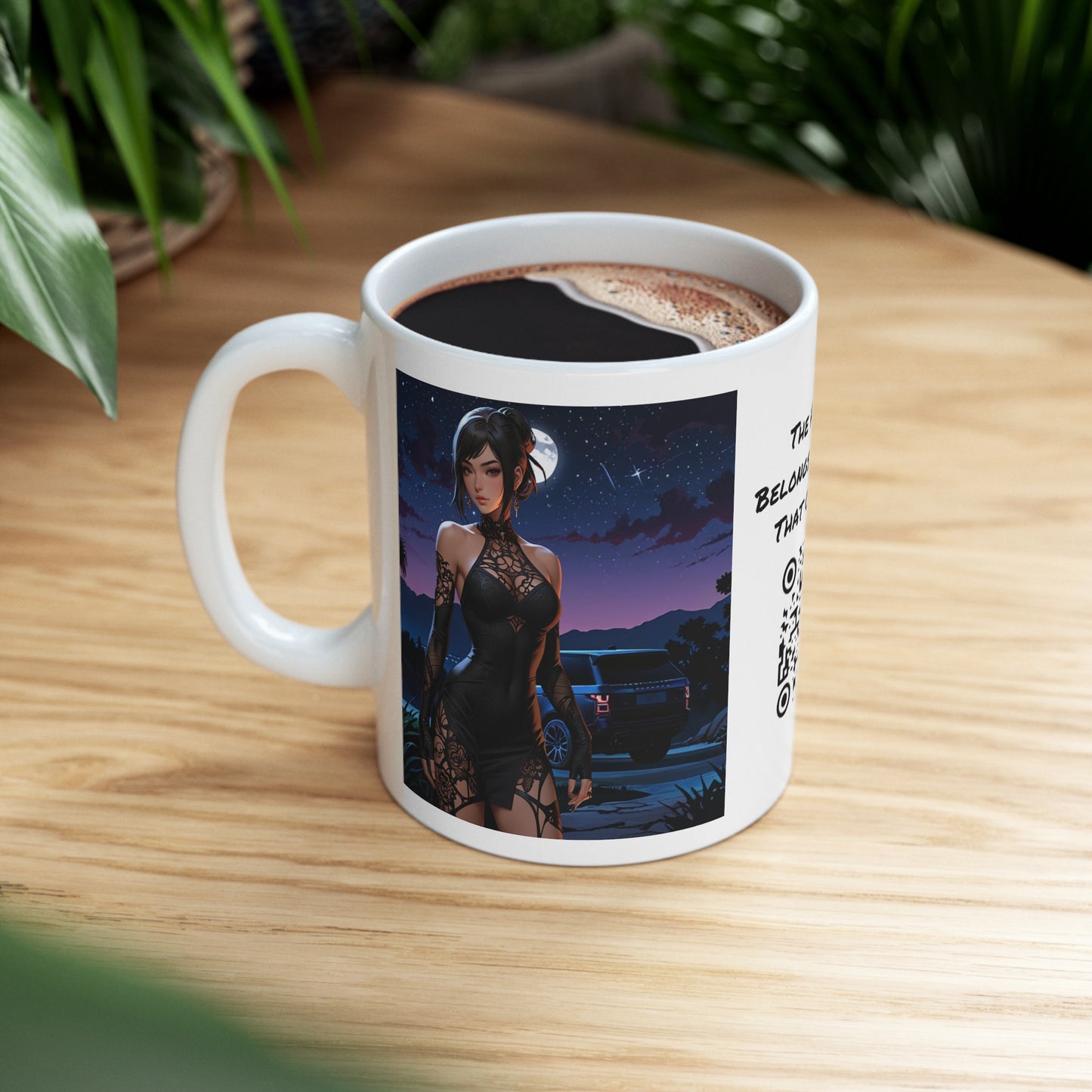 Elegance | HD Graphic | Little Black Dress | Coffee | Tea | Hot Chocolate | 11oz | White Mug