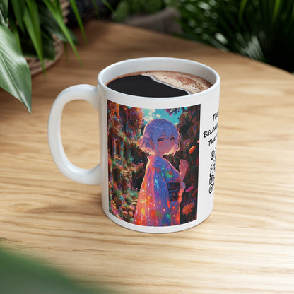 Floral Visions | HD Graphic| Anime | Pretty Girl | Coffee | Tea | Hot Chocolate | 11oz | White Mug