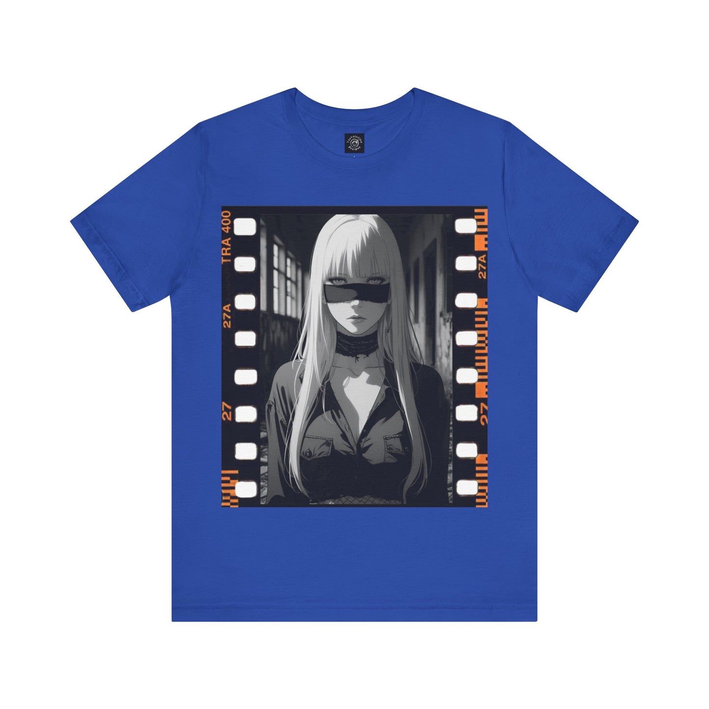 Vintage Style Unisex Jersey Tee with Edgy Filmstrip Design