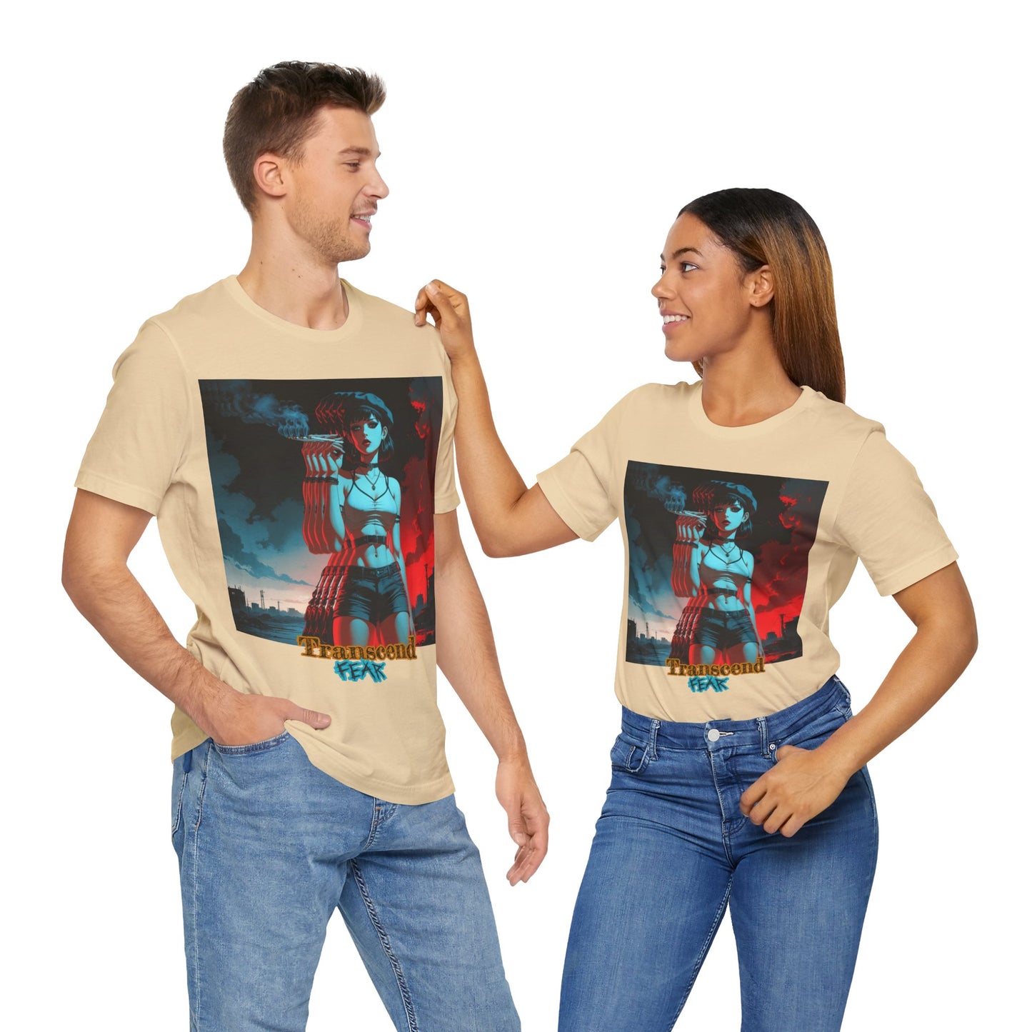 Transcend Fear Graphic Tee - Unisex Jersey Short Sleeve T-Shirt