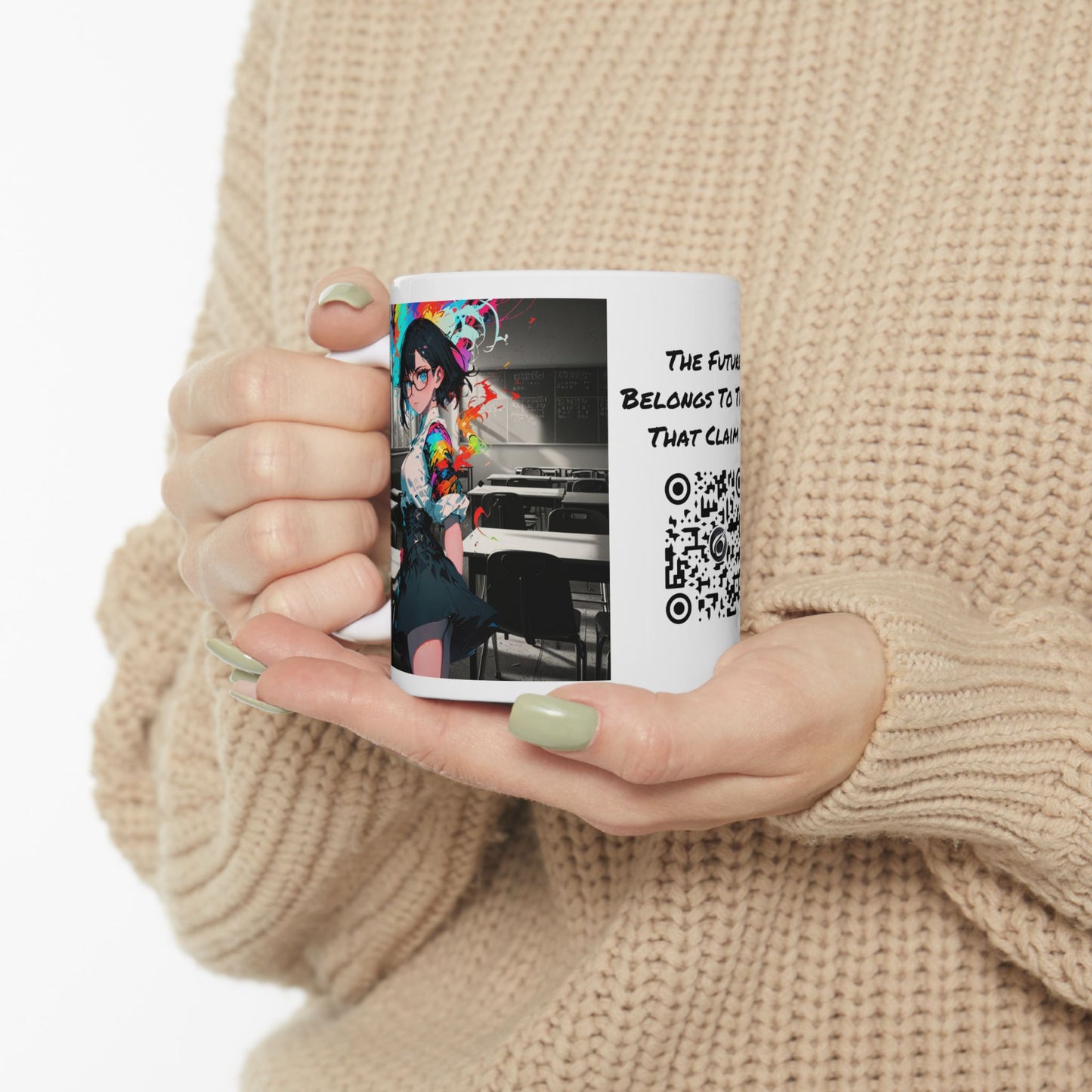 Back 2 Schoolgirl  | Anime | Mixed Medium | Coffee |  Tea |  Hot Chocolate | 11oz