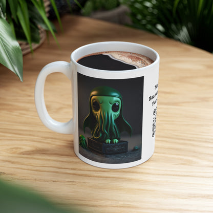 Cthulhu Pop Mug | H.P Lovecraft | The Book | Geek Gift | Fantasy Character | Sci Fi Lovers | Cute | Coffee |  Tea |  Hot Chocolate | 11oz