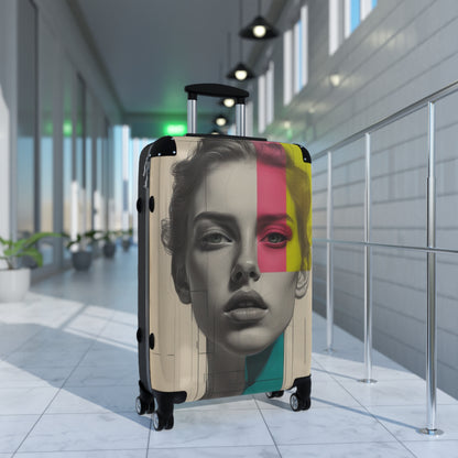 Chic Graphic Suitcase – Stylish Travel Luggage for Trendsetters