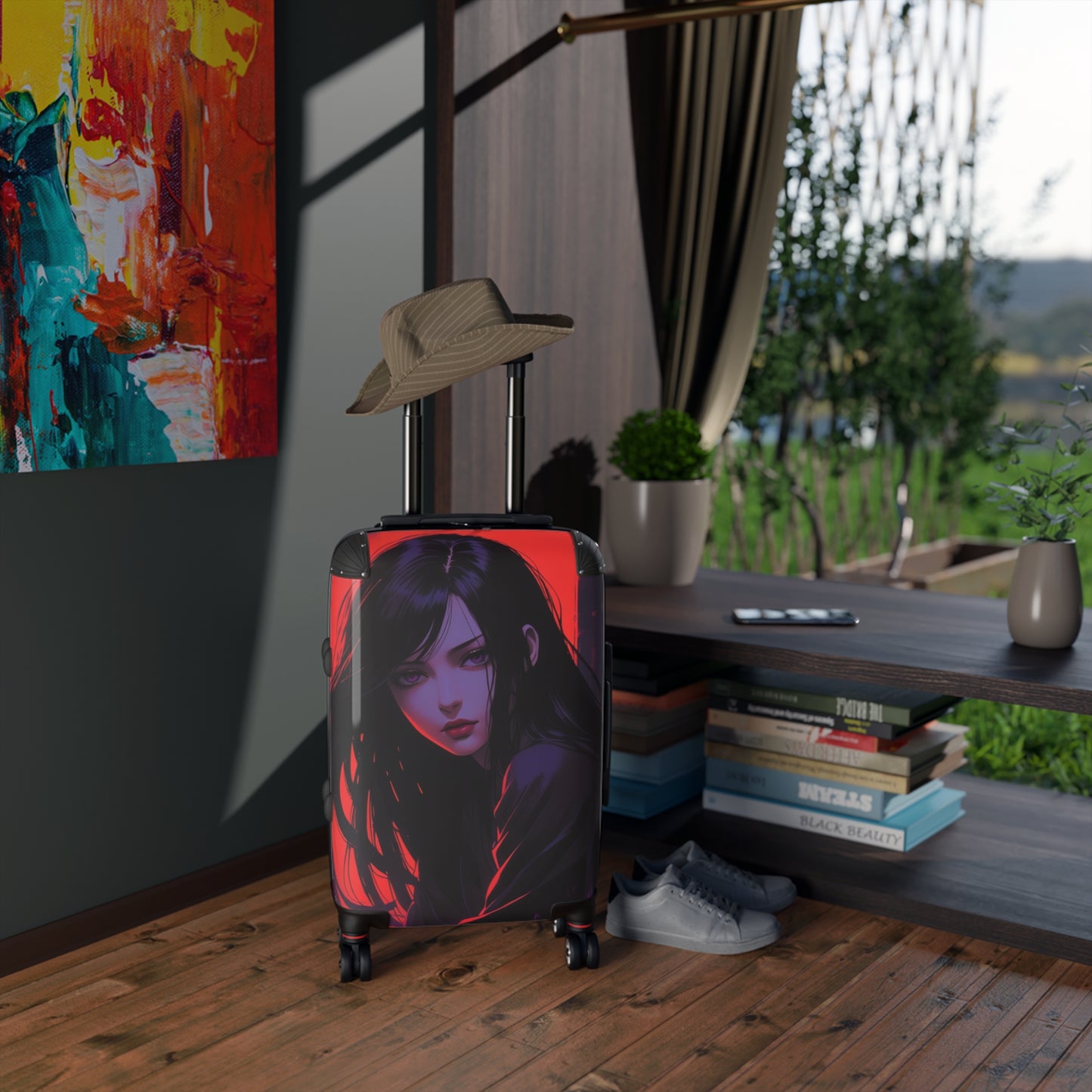 Stylish Anime Suitcase with Bold Artwork