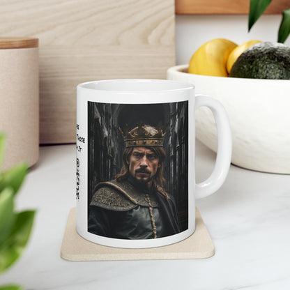 Uneasy Lies The Head | HD Graphic | King | Medieval | Coffee | Tea | Hot Chocolate | 11oz | White Mug