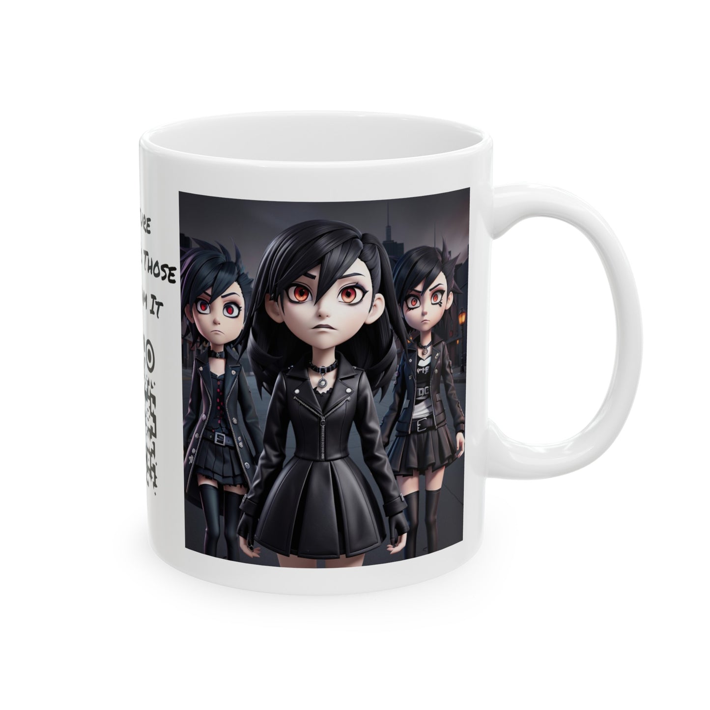 The Weyward Sisters | HD Graphic | 3D Animation | Macbeth | Shakespeare | Goth | Emo | Coffee | Tea | Hot Chocolate | 11oz | White Mug