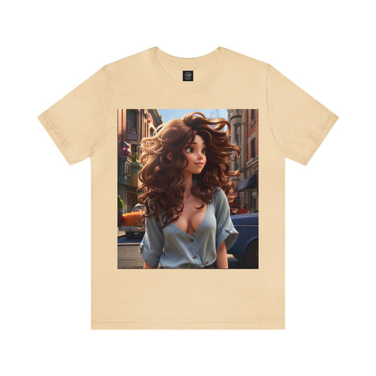 City Girl In A Digital World | Pixar Style Animation | Dream Girl | HD Graphic | Girl Power | Unisex | Men's | Women's | Tee | T-Shirt