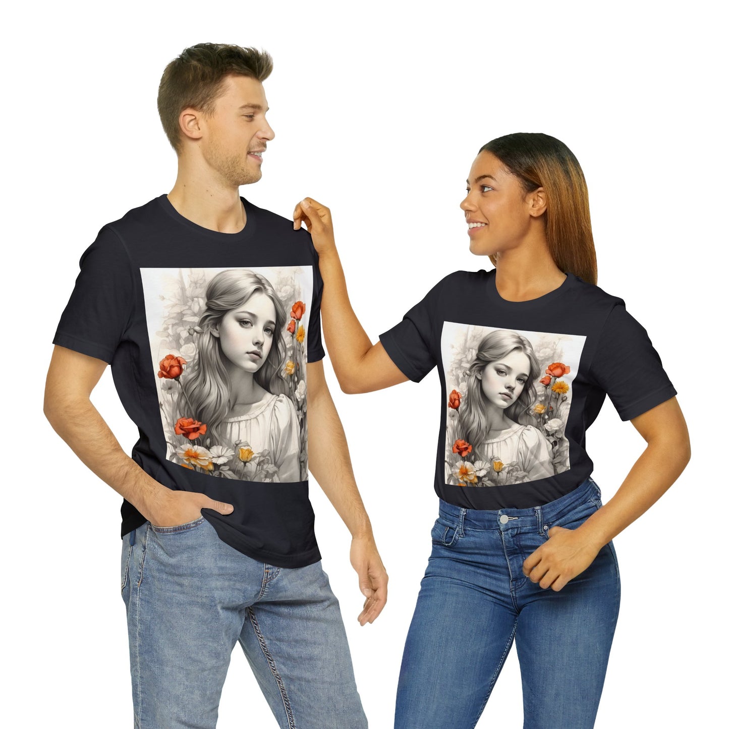 Flower Girl | Dainty | Coquette | Cottagecore | HD Graphic | Quaint | Wholesome | Wildflowers | Unisex | Men's | Women's | Tee | T-Shirt