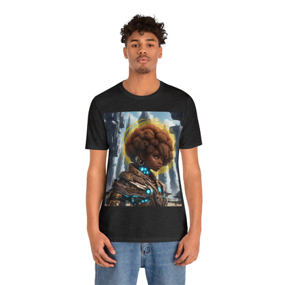 Afro-Future | HD Graphic | Sci-Fi | Black Character | Warrior | Unisex | Men's | Women's | Tee | T-Shirt