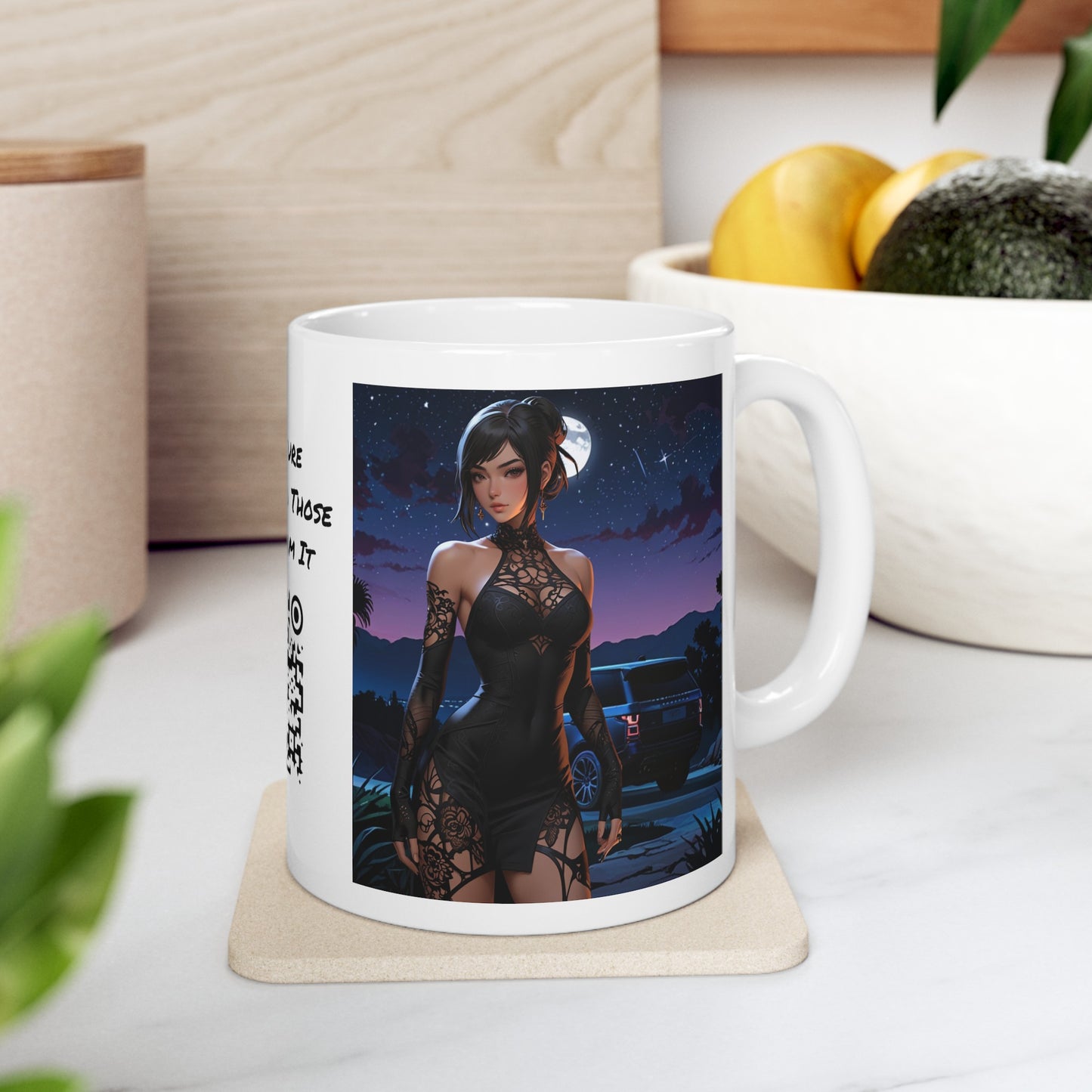 Elegance | HD Graphic | Little Black Dress | Coffee | Tea | Hot Chocolate | 11oz | White Mug