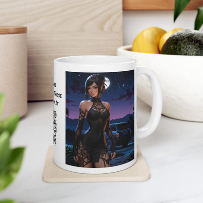 Elegance | HD Graphic | Little Black Dress | Coffee | Tea | Hot Chocolate | 11oz | White Mug