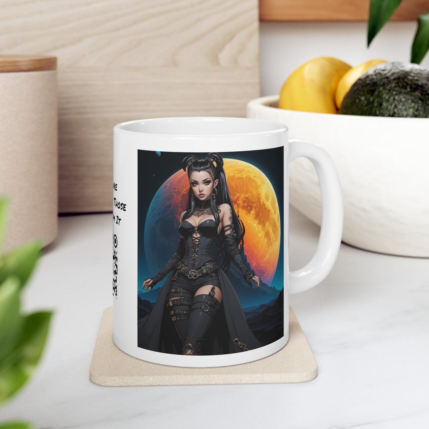 Blood Moon | HD Graphic | Goth | Anime Style | Moon | Coffee | Tea | Hot Chocolate | 11oz | White Mug