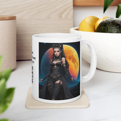 Blood Moon | HD Graphic | Goth | Anime Style | Moon | Coffee | Tea | Hot Chocolate | 11oz | White Mug