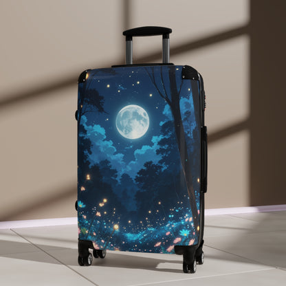 Moonlit Forest Suitcase - Stylish Travel Luggage with Dreamy Design