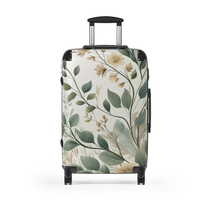 Botanical Print Suitcase for Travel Enthusiasts - Perfect for Vacations & Getaways
