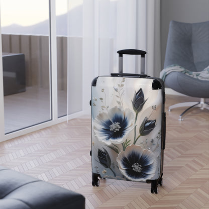 Floral Travel Suitcase - Elegant Carry-On for Stylish Journeys
