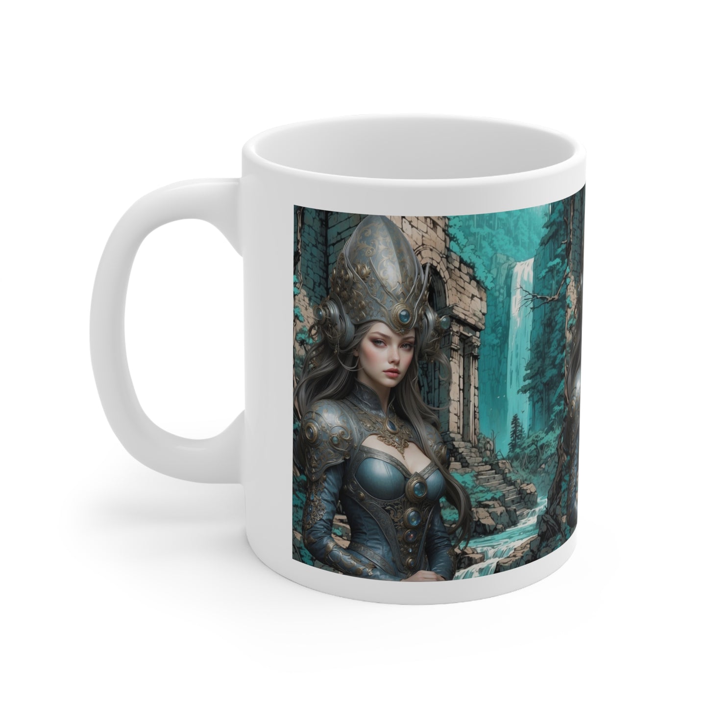 Warrior Princess | HD Graphic | Fantasy | Anime | Coffee | Tea | Hot Chocolate | 11oz | White Mug