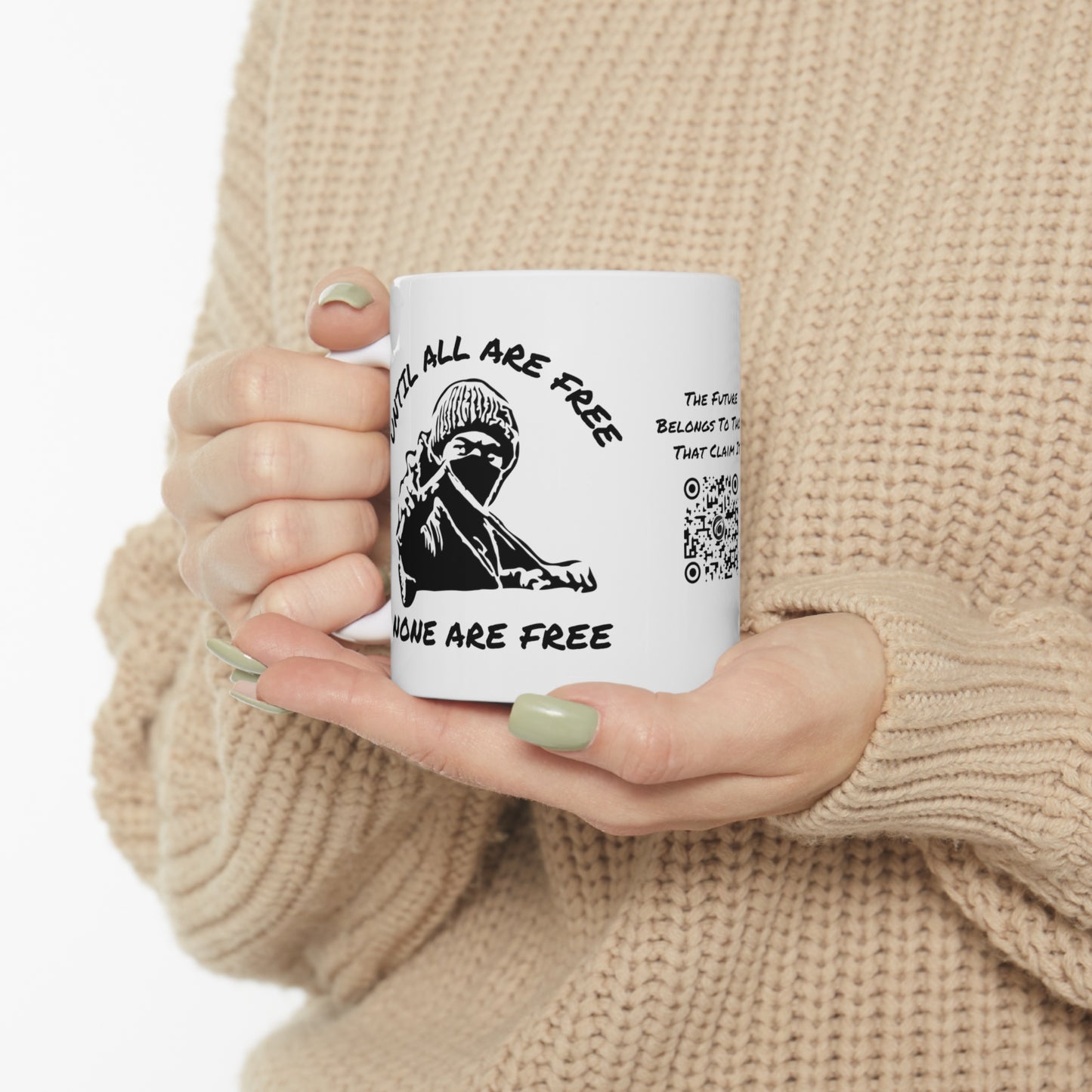 Solidari-Tee | Liberation | Statement Tee | Slingshot | Until All Are Free None Are Free | Freedom | Unity | Coffee | Tea | Hot Chocolate | Ceramic Mug | 11oz