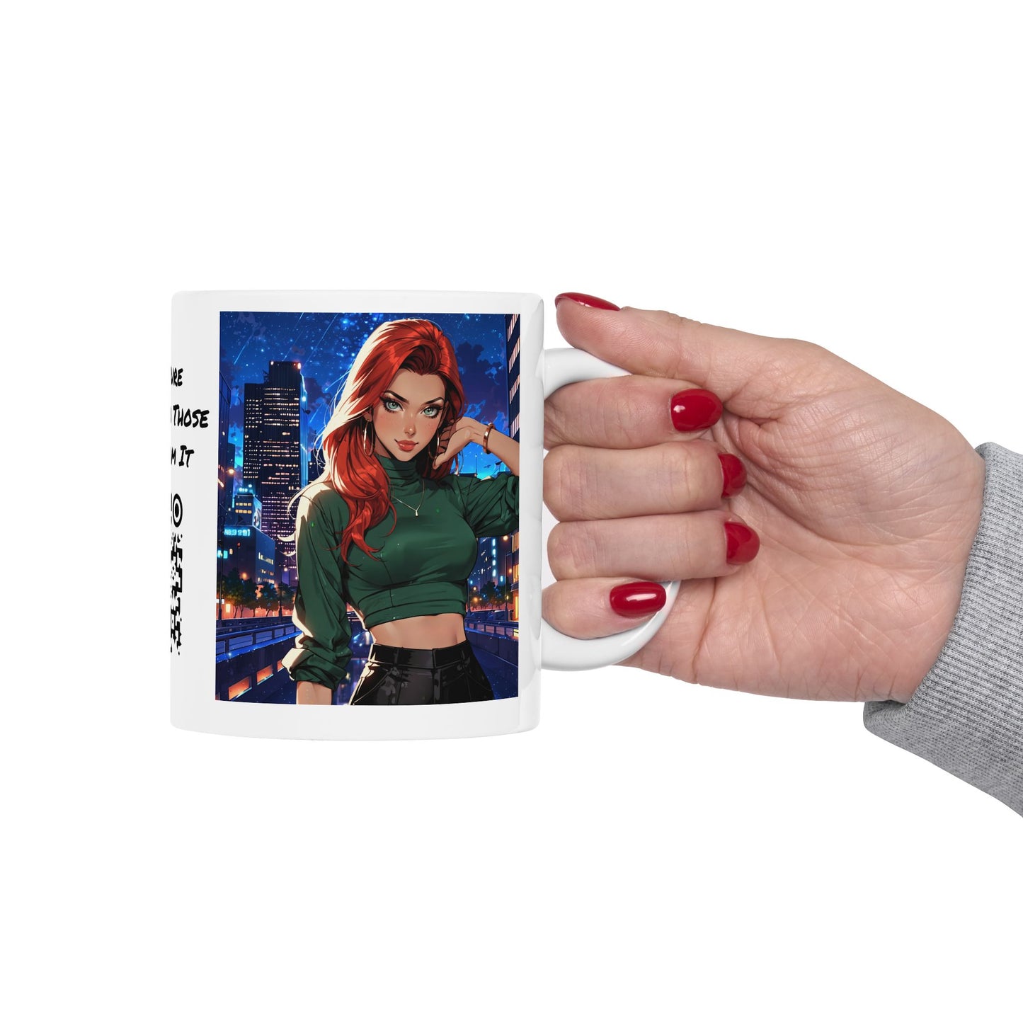 Always Up To No Good | Anime | City Girl | Red Head | Coffee |  Tea |  Hot Chocolate | 11oz