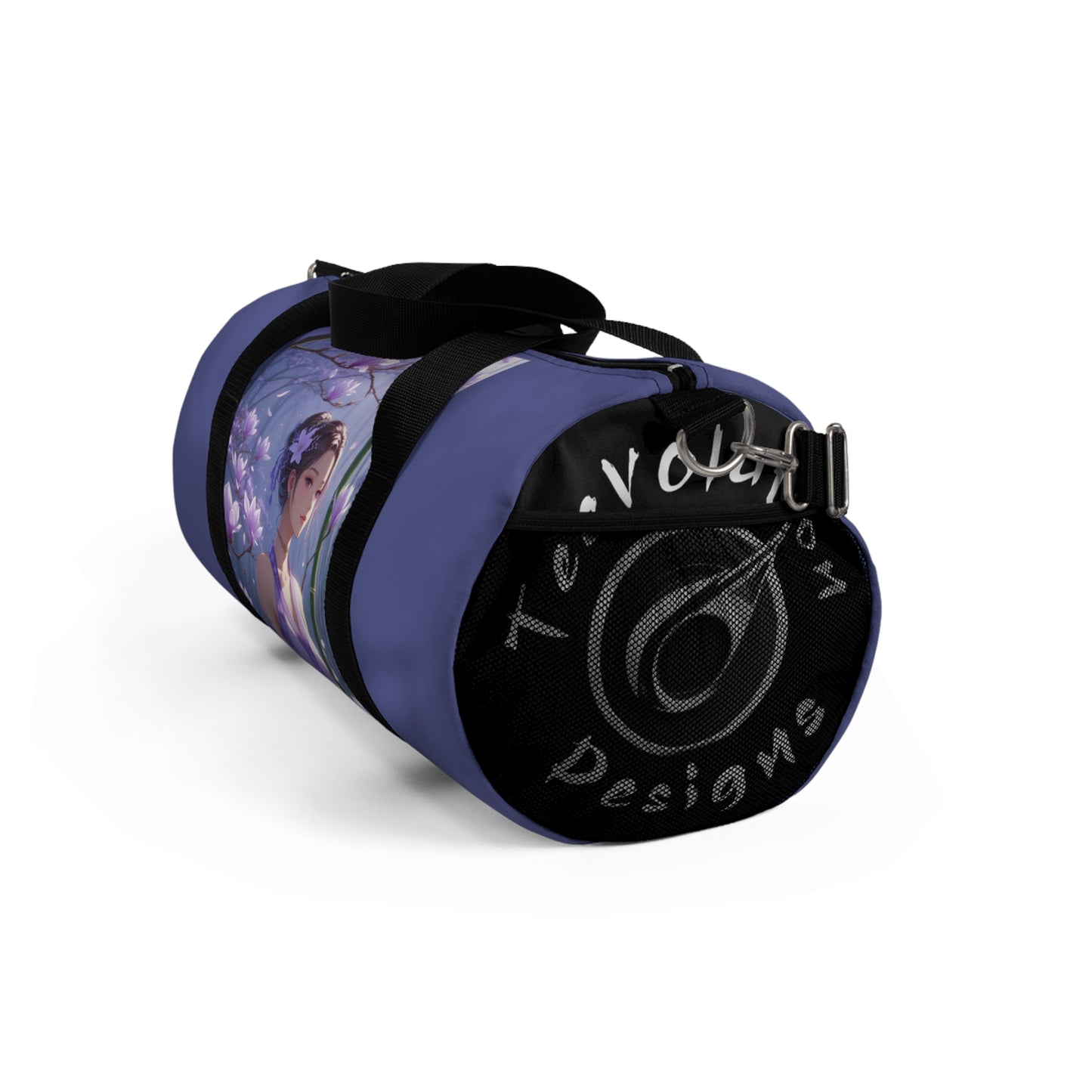 Serene Floral Duffel Bag - Elegant Travel Companion