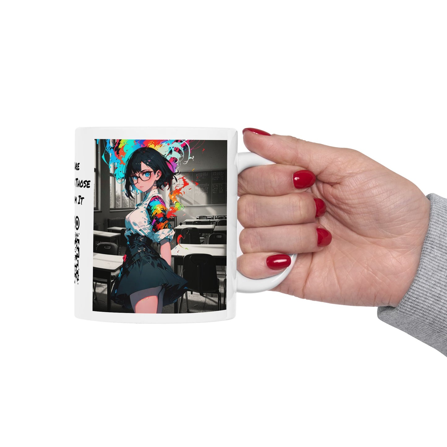Back 2 Schoolgirl  | Anime | Mixed Medium | Coffee |  Tea |  Hot Chocolate | 11oz