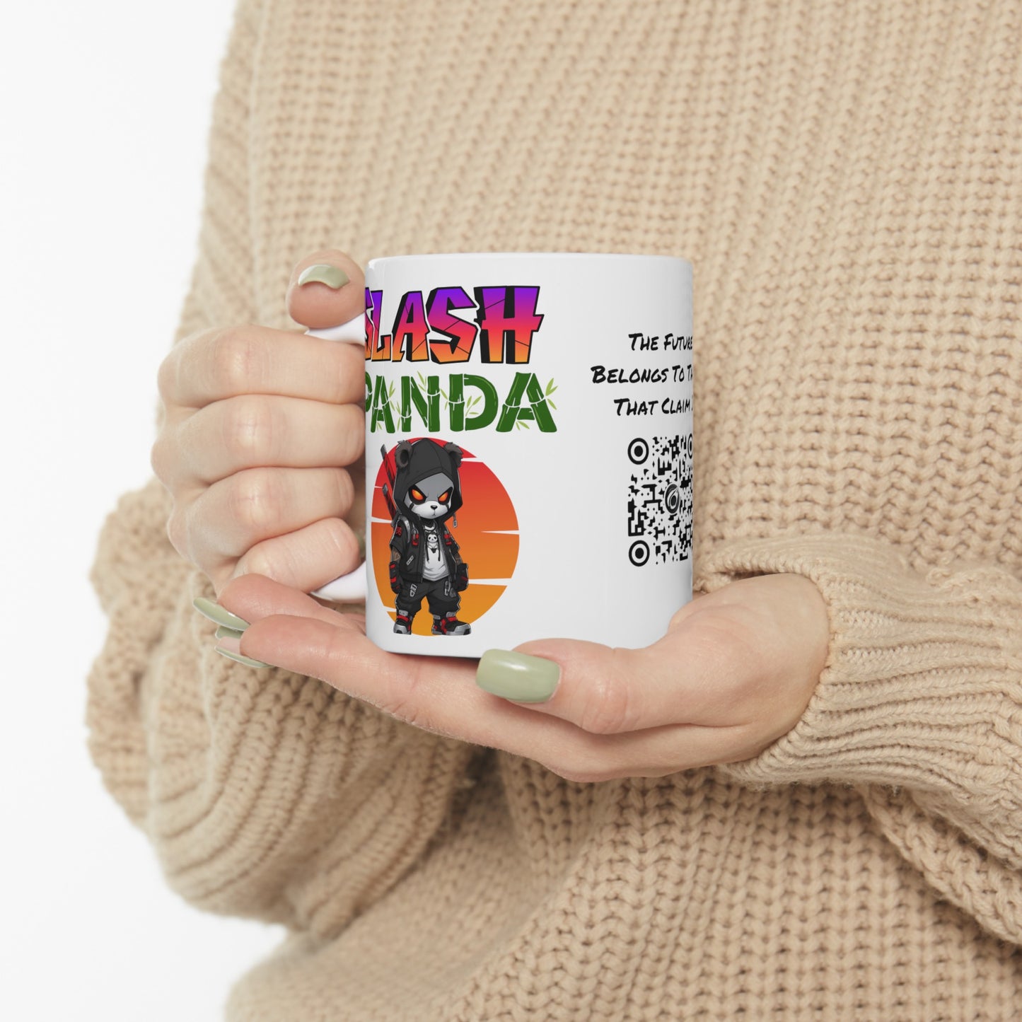 Slash Panda | Cute | Comic Book | Anime | Manga | Coffee | Tea | Hot Chocolate | 11oz | White Mug
