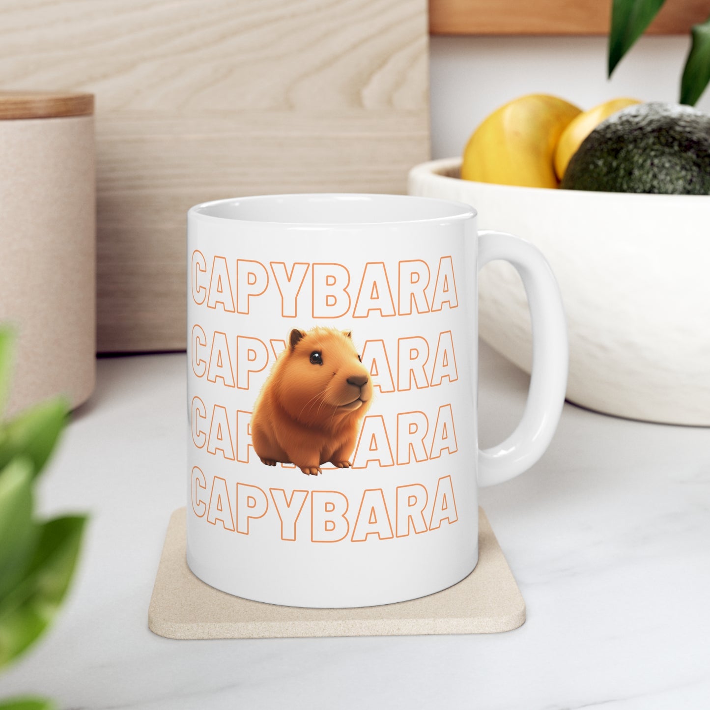 Capybara | Tik Tok | Animal Print | Cute | South America | Wildlife | Nature Lover's Gift | Coffee | Tea | Hot Chocolate | Ceramic Mug | 11oz
