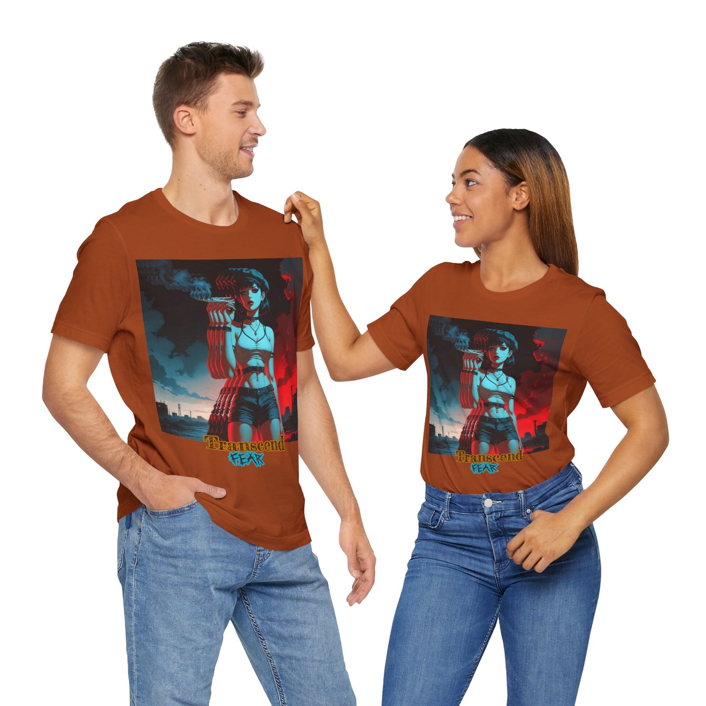 Transcend Fear Graphic Tee - Unisex Jersey Short Sleeve T-Shirt