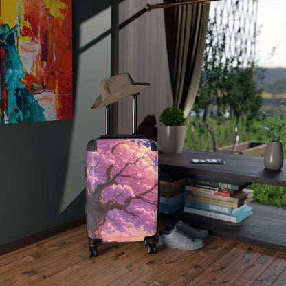 Cherry Blossom Print Suitcase - Stylish Travel Luggage for Nature Lovers