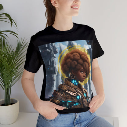 Afro-Future | HD Graphic | Sci-Fi | Black Character | Warrior | Unisex | Men's | Women's | Tee | T-Shirt