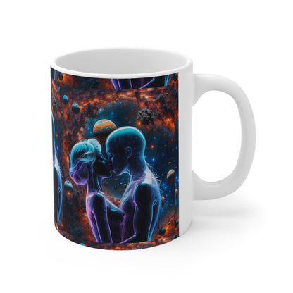 Celestial Bodies | HD Graphic | Sci-Fi Lovers | Cosmos | Outer Space | Coffee | Tea | Hot Chocolate | 11oz | White Mug