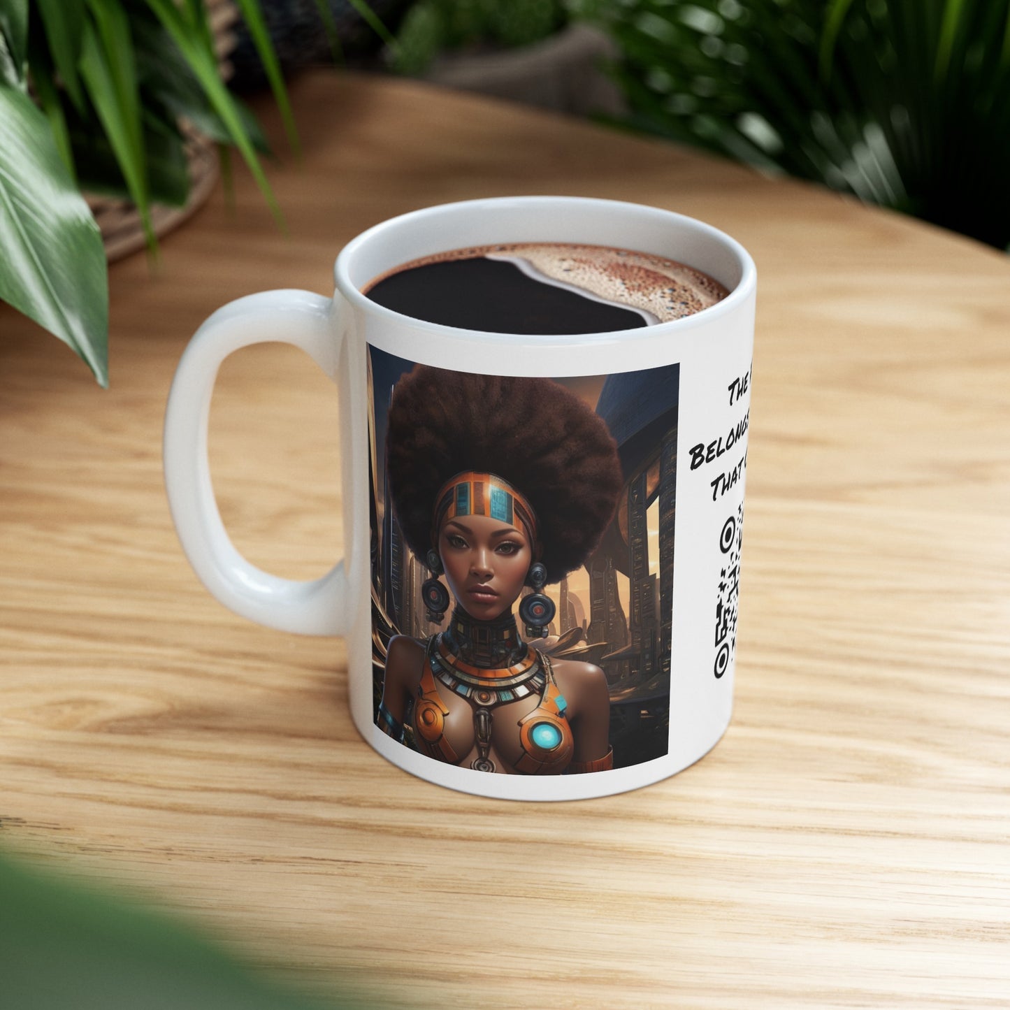 Soul Power | HD Graphic | Black Empowerment | Afro-Futurism | Coffee | Tea | Hot Chocolate | 11oz | White Mug